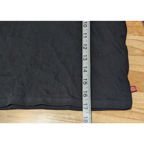 Dickies Racing Black Crew Neck Short Sleeve Tee Retro Crop Top T-shirt Juniors L - Picture 3 of 8